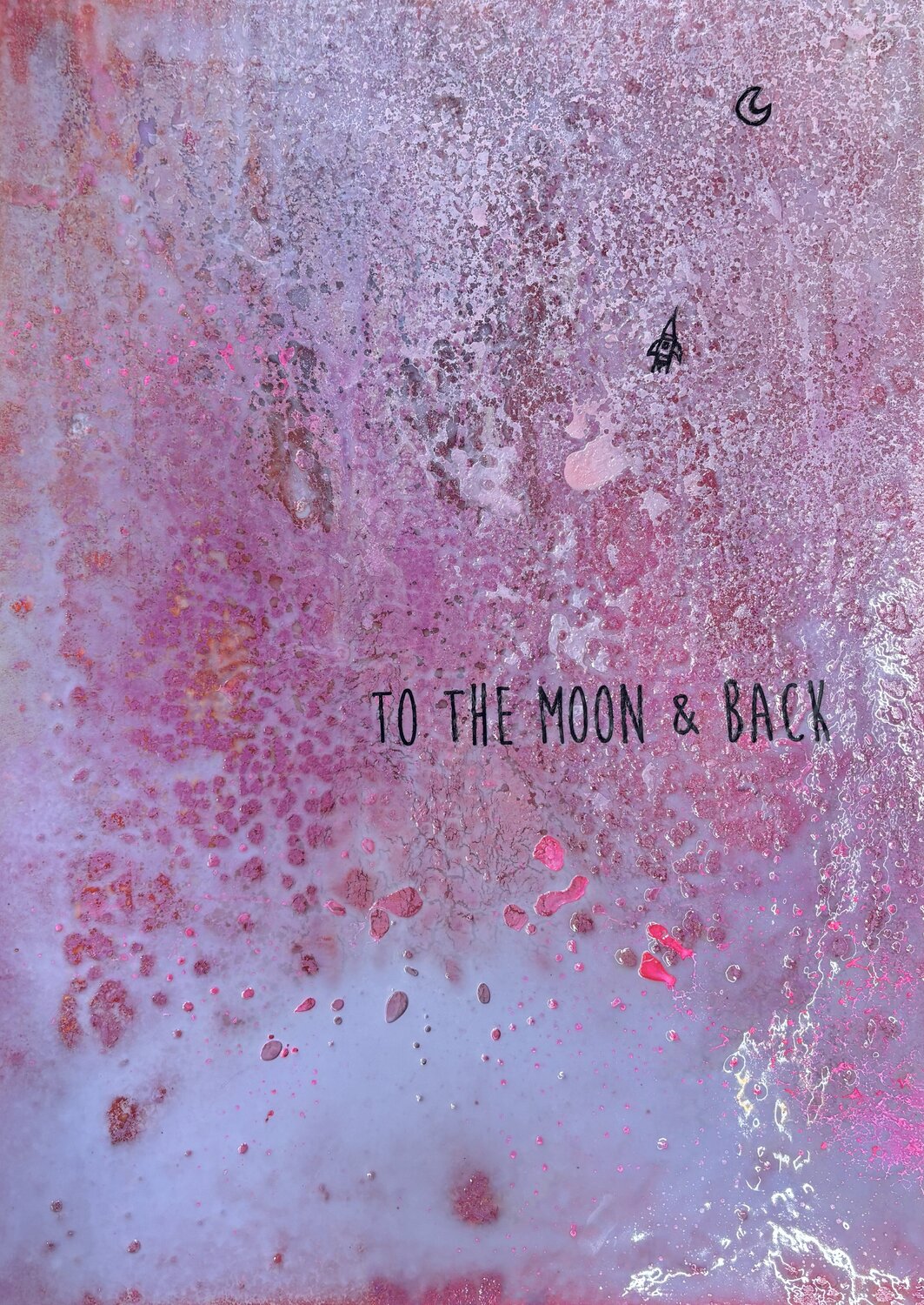 To the Moon & back Steffen Schulze Dipinto originale in vendita