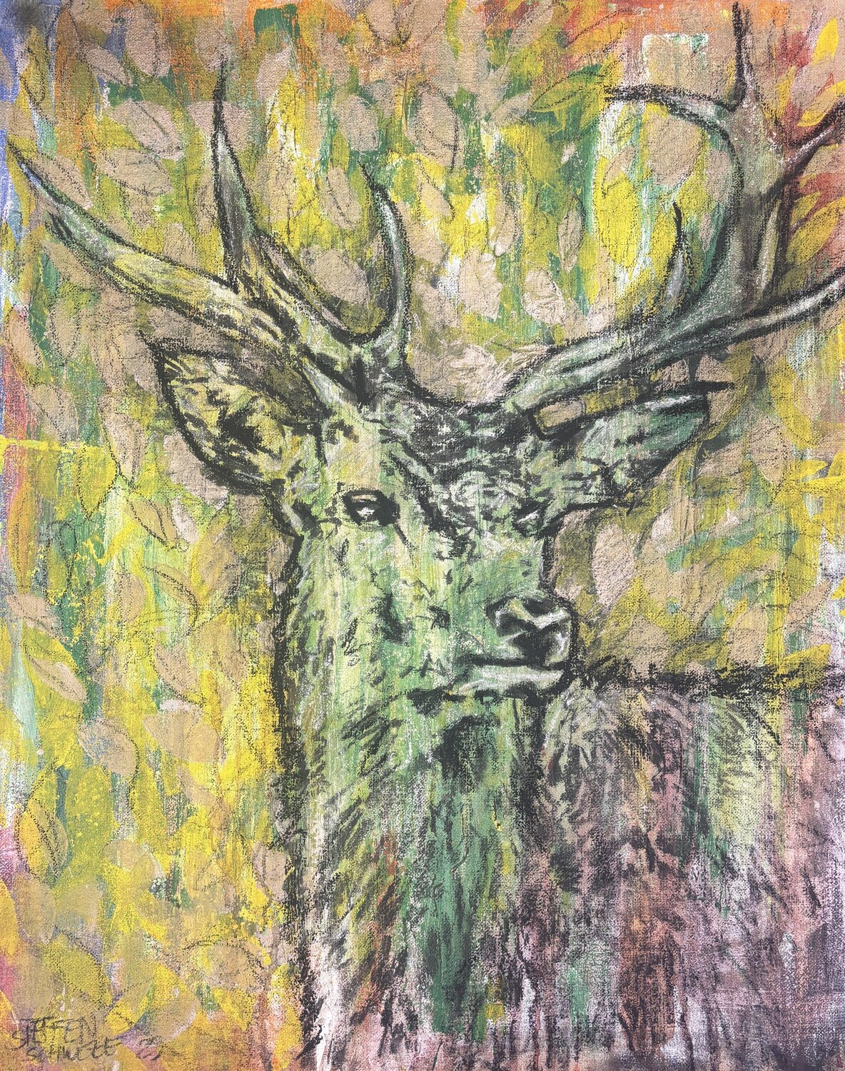 Hirsch Steffen Schulze Original painting for sale