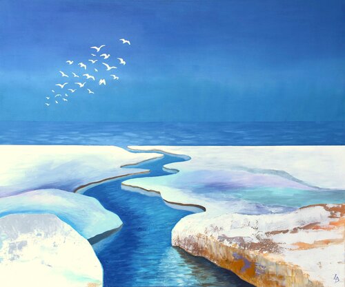 Seaward Flow par Lelde Brake-Klaveri, Peinture en vente sur Singulart