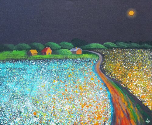 Midnight Road par Lelde Brake-Klaveri, Peinture en vente sur Singulart