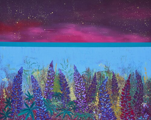 Night of Fireflies by Lelde Brake-Klaveri, 회화 for Sale on Singulart