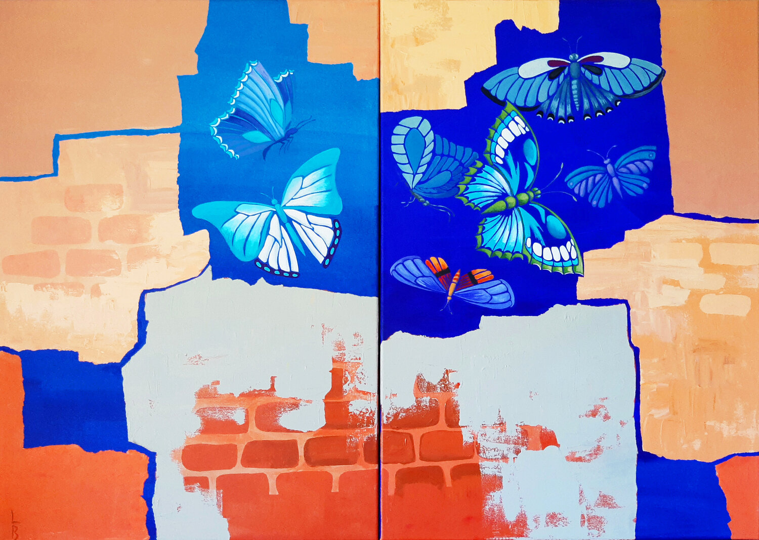 Diptych "Butterfly Breakout" Lelde Brake-Klaveri