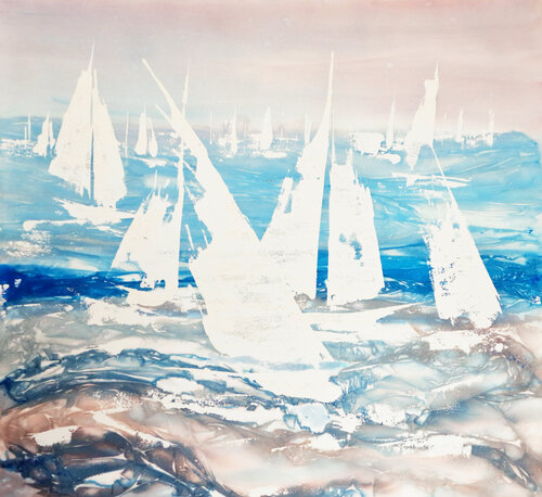 Barcolana  Race 4 van MACARENA SANZ, Schilderij te koop op Singulart