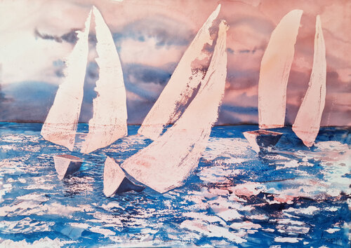 Barcolana Race 3 par MACARENA SANZ, Peinture en vente sur Singulart