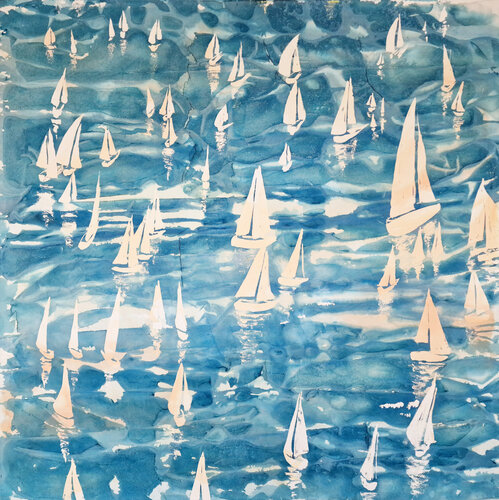Barcolana Race 1 by MACARENA SANZ, Painting for Sale on Singulart