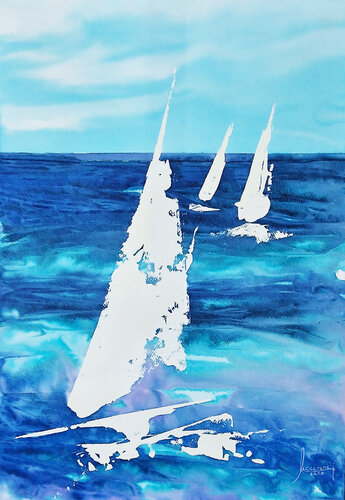 Barcolana Race 7 by MACARENA SANZ, 絵画 for Sale on Singulart