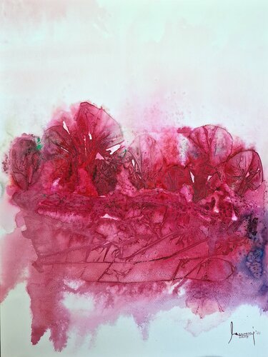 Avenue in red (Exclusivo en SINGULART) di MACARENA SANZ, Pittura in vendita su Singulart