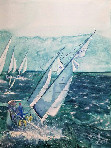 Barcolana Race 2 di MACARENA SANZ, Pittura in vendita su Singulart