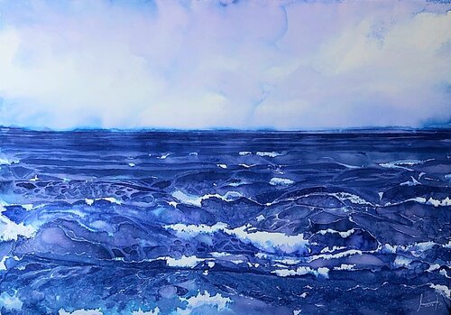 Absolut Blue par MACARENA SANZ, Peinture en vente sur Singulart