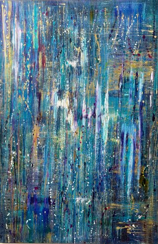 Blue reflexion by N NATHAN, Painting for Sale on Singulart