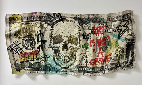 POP'$ CROWN SKULL von N NATHAN, Malerei kaufen auf Singulart