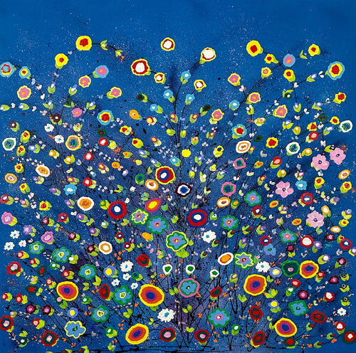 Happy Cheerful Wow Wow Wow van Dorothea Sandra, Schilderij te koop op Singulart