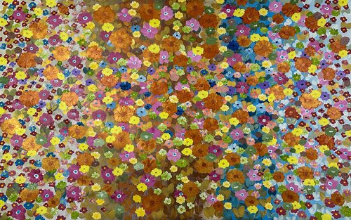 Flowers In A Square World von Dorothea Sandra, Malerei kaufen auf Singulart