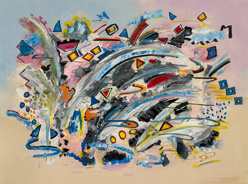 Happy City In Motion von Dorothea Sandra, Malerei kaufen auf Singulart