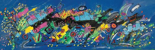 Smart City Love van Dorothea Sandra, Schilderij te koop op Singulart