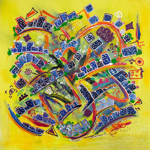 Smart City Energy van Dorothea Sandra, Schilderij te koop op Singulart