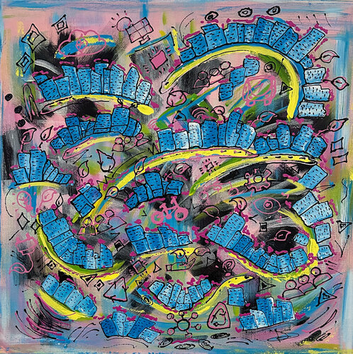 Smart City Walkability by Dorothea Sandra, Painting for Sale on Singulart