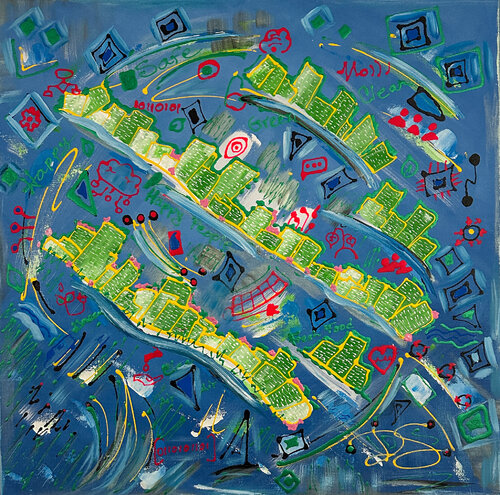 Smart City Sideways by Dorothea Sandra, Painting for Sale on Singulart