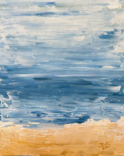 An Artist's Day At The Beach 1 van Dorothea Sandra, Schilderij te koop op Singulart