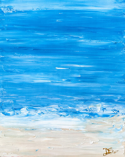 Waves Of Pretty Blue van Dorothea Sandra, Schilderij te koop op Singulart