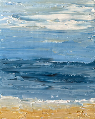 An Artist's Day At The Beach 3 van Dorothea Sandra, Schilderij te koop op Singulart