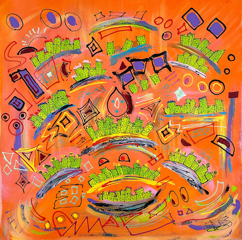 Dynamic Cities Of The Future by Dorothea Sandra, Painting for Sale on Singulart