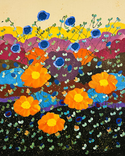 Color Me Cheerful van Dorothea Sandra, Schilderij te koop op Singulart