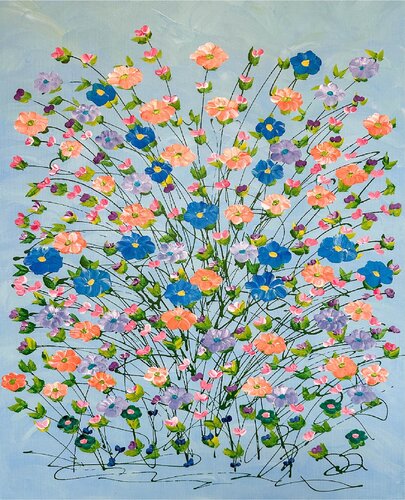 Huangpu River With Happy Flowers de Dorothea Sandra, Pintura a la venta en Singulart