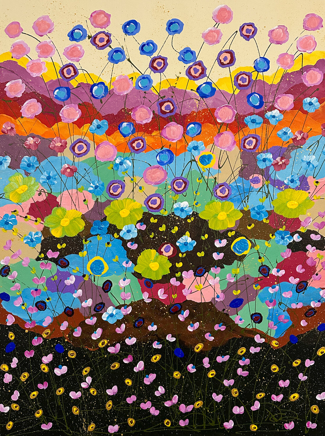 Color Me Happy and Color Me Happier Dorothea Sandra Originalgemälde zu verkaufen