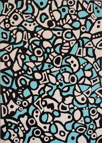 "Blue shadow" di Nano 7 Swiss, Pittura in vendita su Singulart