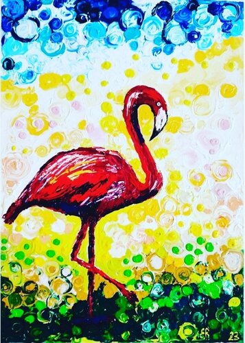 "Flamingo Jazz" von Nano 7 Swiss, Malerei kaufen auf Singulart