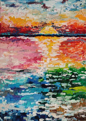 "Radiant Sunset" di Nano 7 Swiss, Pittura in vendita su Singulart