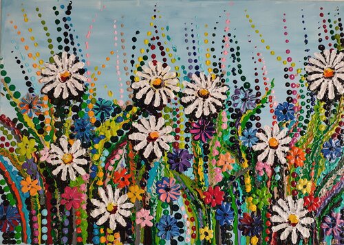 "Summer Wildflowers" di Nano 7 Swiss, Pittura in vendita su Singulart