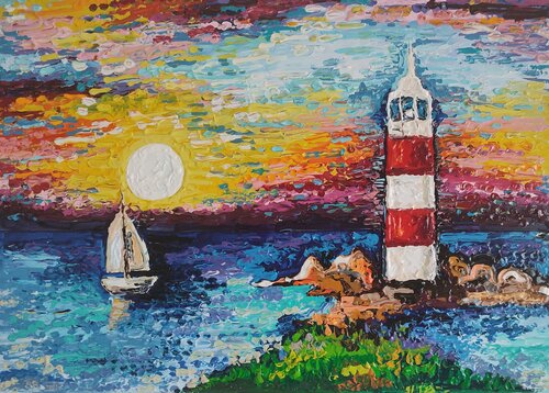 "Magic Lighthouse" by Nano 7 Swiss, Painting for Sale on Singulart