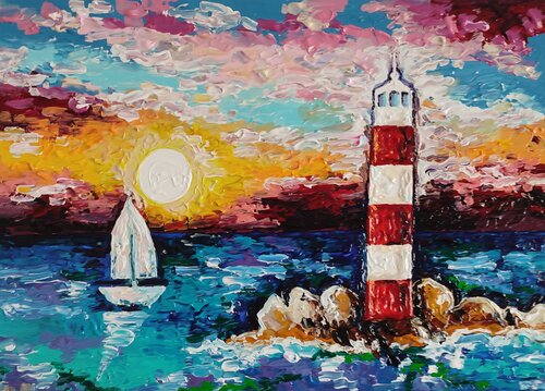 "Lighthouse" by Nano 7 Swiss, Painting for Sale on Singulart