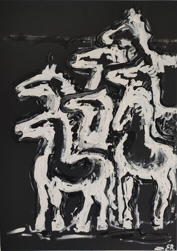 "Seven white horses" von Nano 7 Swiss, Malerei kaufen auf Singulart