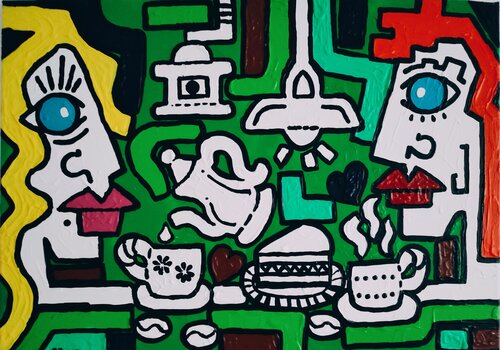 "Coffee Break" von Nano 7 Swiss, Malerei kaufen auf Singulart