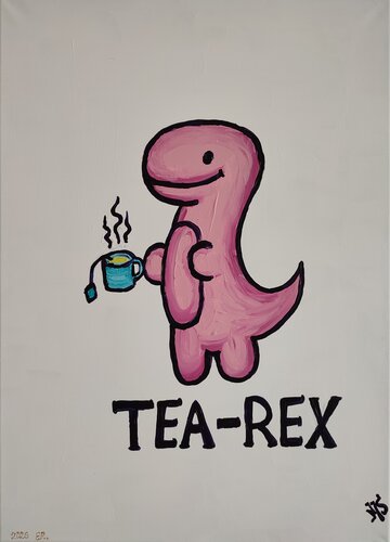 "Tea-Rex" von Nano 7 Swiss, Malerei kaufen auf Singulart