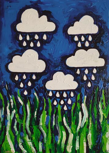 "Rain clouds" by Nano 7 Swiss, Painting for Sale on Singulart