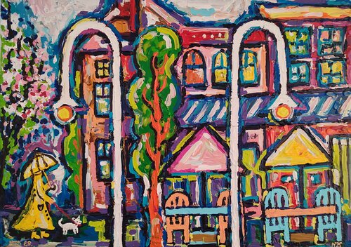 "Two lanterns" by Nano 7 Swiss, Painting for Sale on Singulart