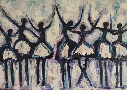 "Dancing Ladies" von Nano 7 Swiss, Malerei kaufen auf Singulart