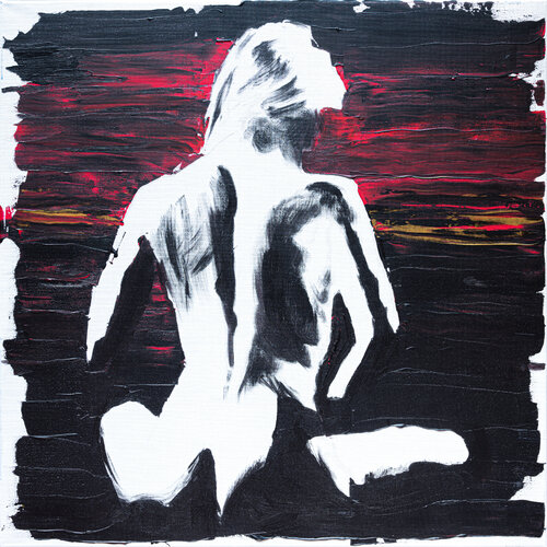 Sitzender Akt 0118 di Ares Yannakopoulos, Pittura in vendita su Singulart
