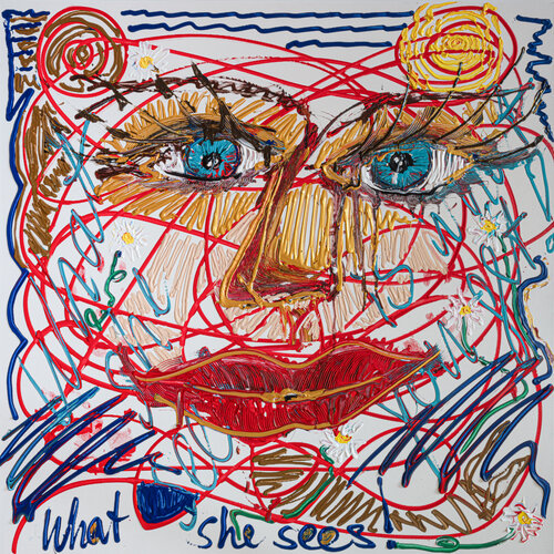 What She Sees, Is What You Get von Ares Yannakopoulos, Malerei kaufen auf Singulart