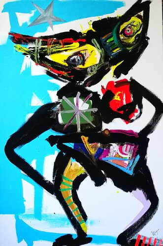 STELLA D'ARGENTO E LA LUNA van WIDMER TASSINARI, Schilderij te koop op Singulart