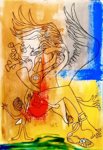 LEDA E IL CIGNO di WIDMER TASSINARI, Pittura in vendita su Singulart