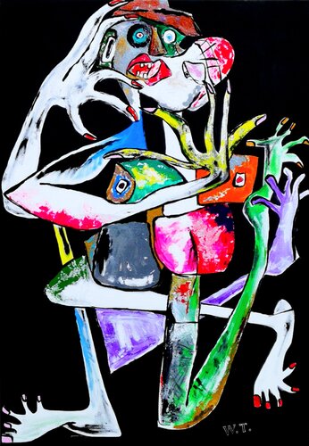 LA RAGAZZA DALLA BERRETTA ROSSA van WIDMER TASSINARI, Schilderij te koop op Singulart