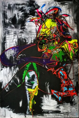 DENTRO AL VORTICE DELLA FOLLIA IL MAGICO LAMENTO DEL VIOLINO von WIDMER TASSINARI, Malerei kaufen auf Singulart