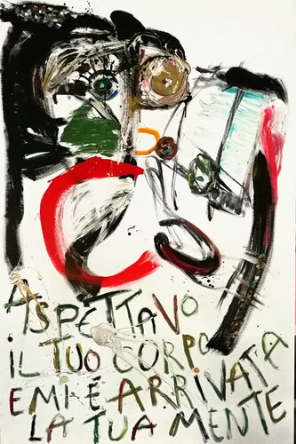 ASPETTAVO IL TUO CORPO E MI È ARRIVATA LA TUA MENTE di WIDMER TASSINARI, Pittura in vendita su Singulart