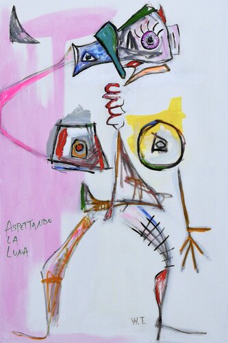 ASPETTANDO LA LUNA by WIDMER TASSINARI, 회화 for Sale on Singulart