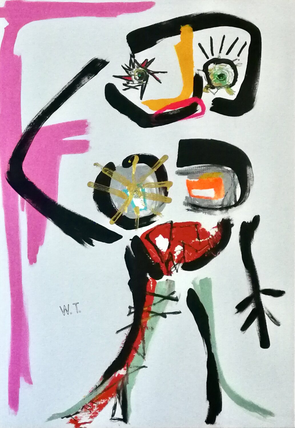 LE RÉVEILDE LA DAME WIDMER TASSINARI Peinture originale à vendre